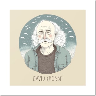 David Crosby  •• Retro Illustration Posters and Art